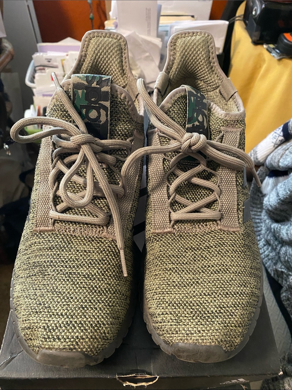 Adidas Kaptir 2.0 Men's Knit Athletic Sneakers - Olive Green